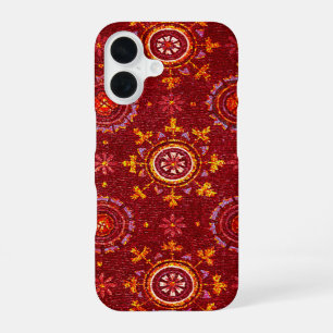 RAVENNA BYZANTINE MOSAICS,STARS,RED STARRY NIGHT iPhone 16 CASE