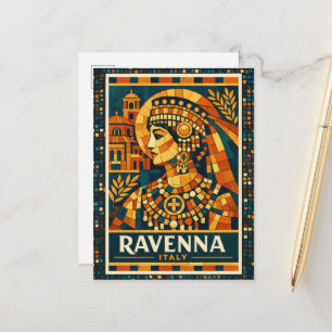 Ravenna Italy Byzantine Empress Mosaic Poster Postcard
