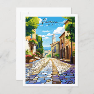 Ravenna Italy vintage travel illustration Postcard