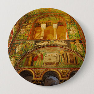 Ravenna mosaics 10 cm round badge