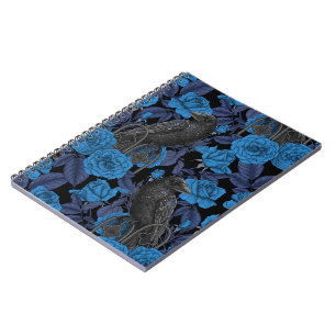 Ravens and blue roses notebook