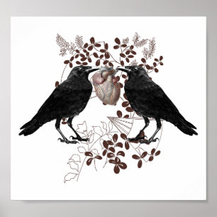 Ravens and Heart Poster