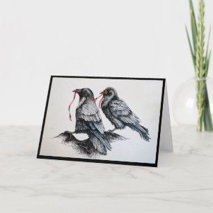 Ravens and Red Ribbon Card