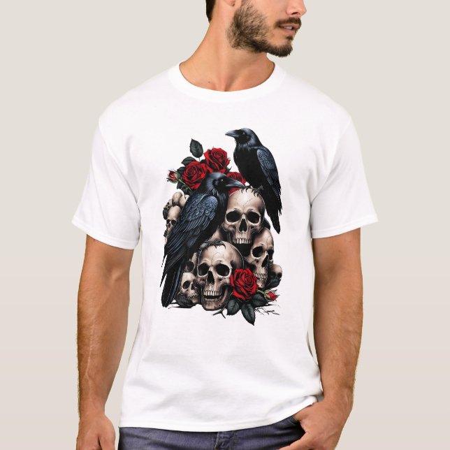 Ravens and Roses: A Gothic Symphony T-Shirt (Front)