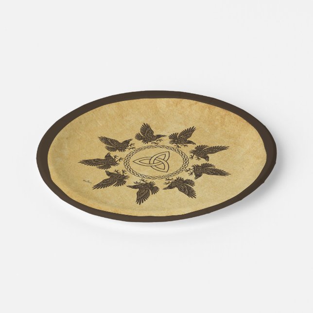 Ravens Circle Dance Paper Plate (Angled)