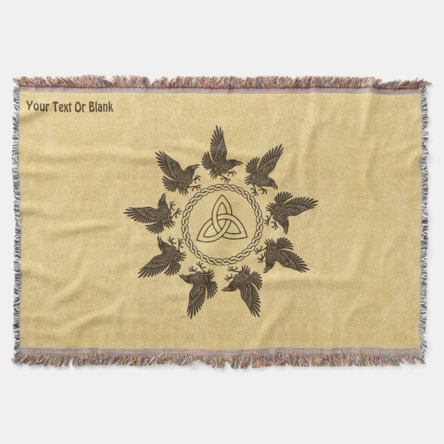 Ravens Circle Dance Throw Blanket (Front)