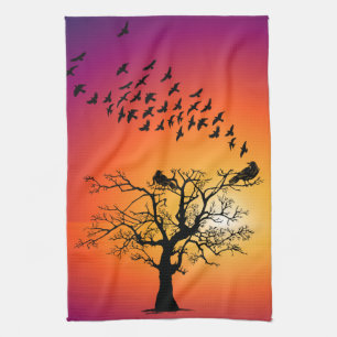 Ravens Crows Blackbirds Kitchen Towels
