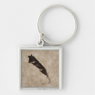 Raven's Feather Bird-lover Crow design Key Ring