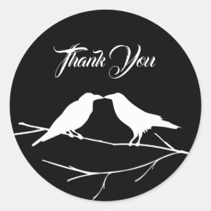 Ravens Gothic Wedding Classic Round Sticker