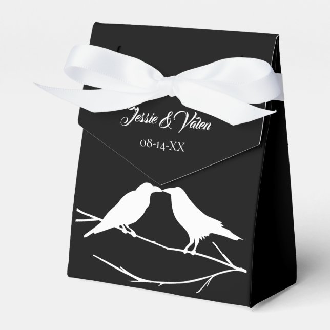 Ravens Gothic Wedding Favour Box (Front Side)