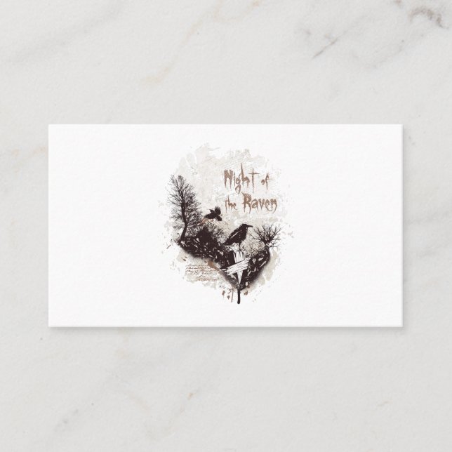 Ravens in Charred Forest Business Card (Front)