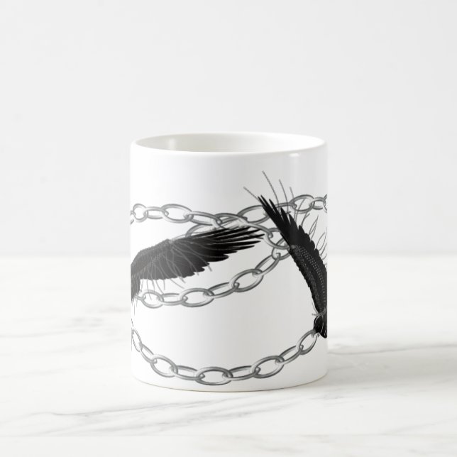 Ravens In Flight Coffee Mug (Center)