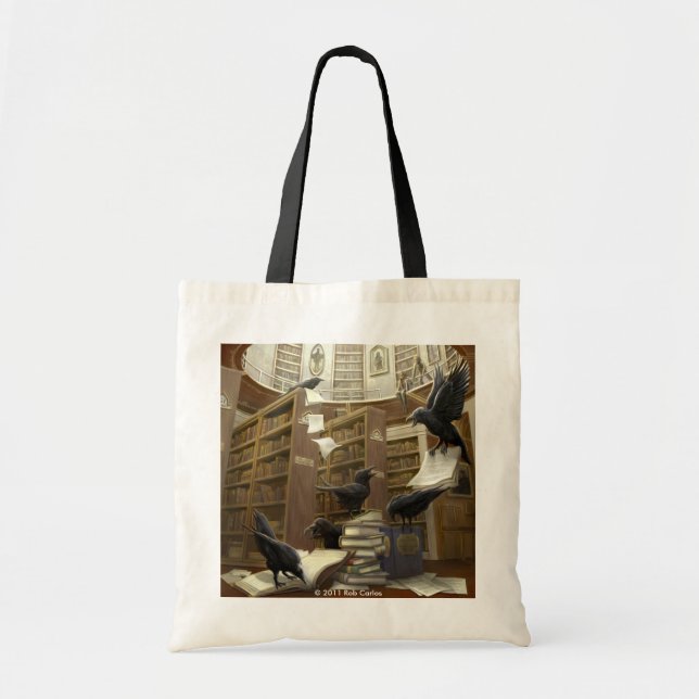 Ravens in the Library Tote Bag (Front)