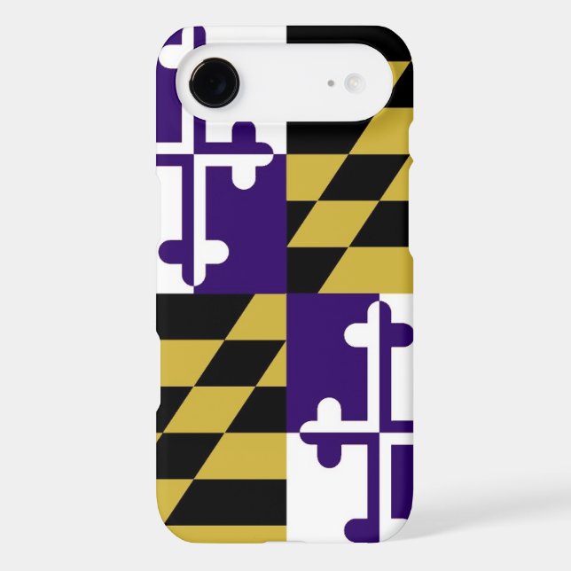 ravens maryland flag inner harbour map iphone case (Back)