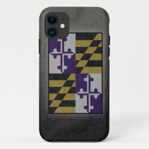 ravens maryland flag inner harbour map iphone case