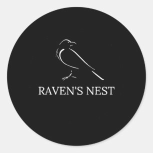 RAVEN'S NEST CLASSIC ROUND STICKER
