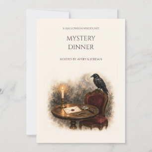 Ravens Riddle Halloween Mystery Dinner Invitation
