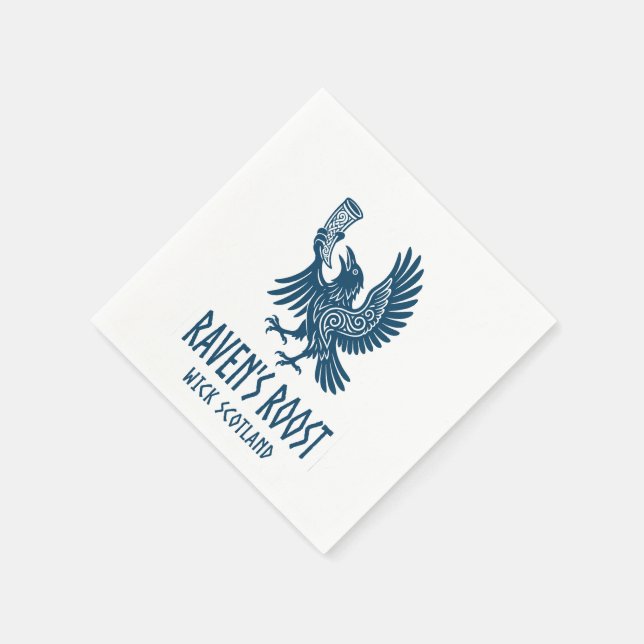 Raven's Roost Pub Wick Scotland Napkin (Corner)