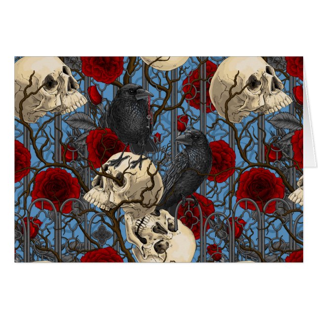 Raven's secret. Dark and moody gothic illustration (Front Horizontal)