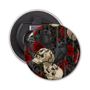 Raven's secret. Dark and moody gothic illustration Bottle Opener