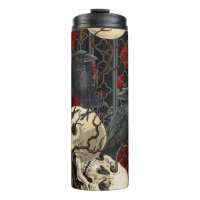 Raven's secret. Dark and moody gothic illustration