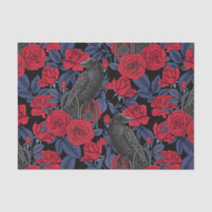 Raven's secret. Dark and moody gothic illustration Tissue Paper
