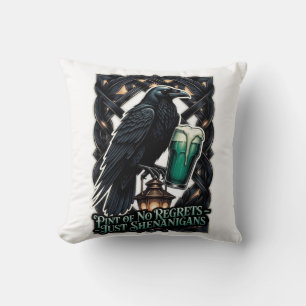 Raven's Shenanigans Emerald Pint Tee Cushion