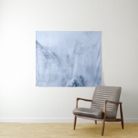 Ravens, snowy mountains and clouds