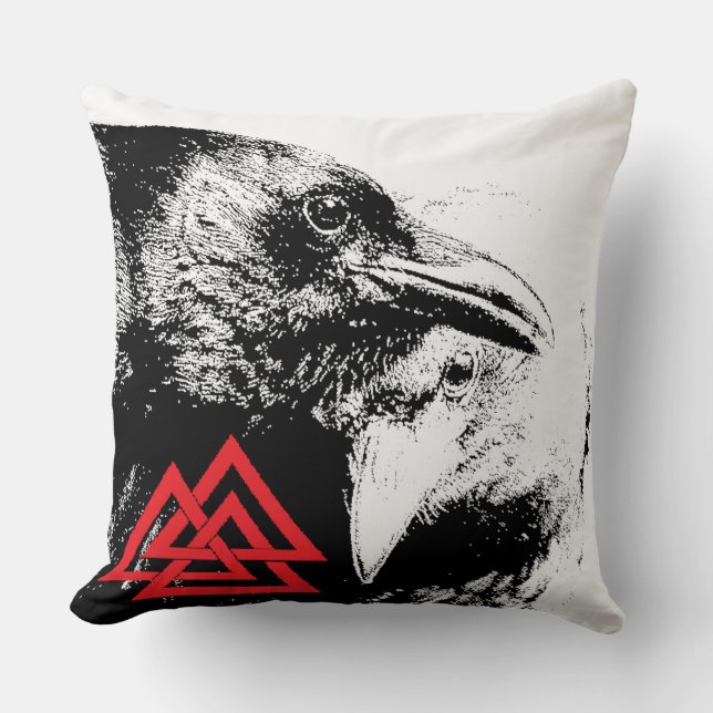 Ravens Valknut Pillow (Front)