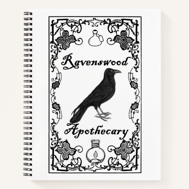 Ravenswood Apothecary Notebook Sketchbook Journal (Front)