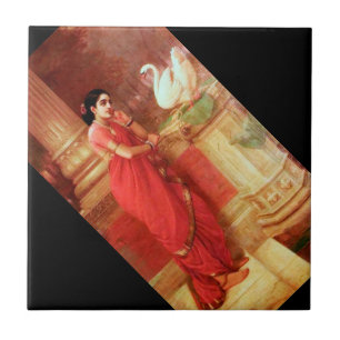 Ravi Varma Paintings-Hamsa Dhayamthi Tile