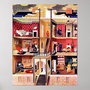 Ravilious art, The Boarding House Poster