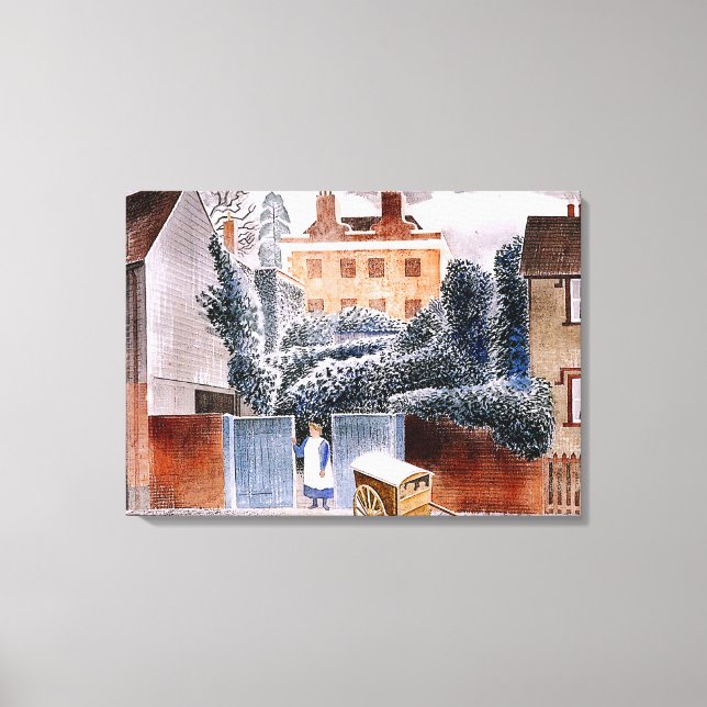 Ravilious - Castle Hedingham, Essex Canvas Print (Front)