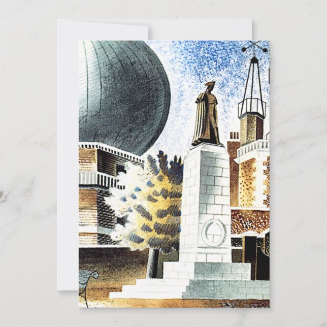 Ravilious - Greenwich Observatory Card (Front)