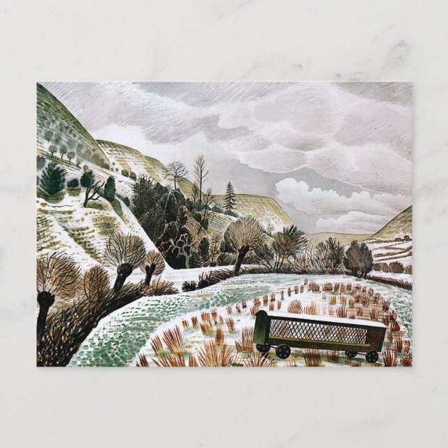 Ravilious - New Year Snow Postcard (Front)