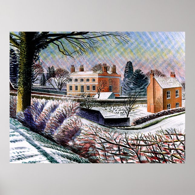 Ravilious - Vicarage in Winter, Poster (Front)