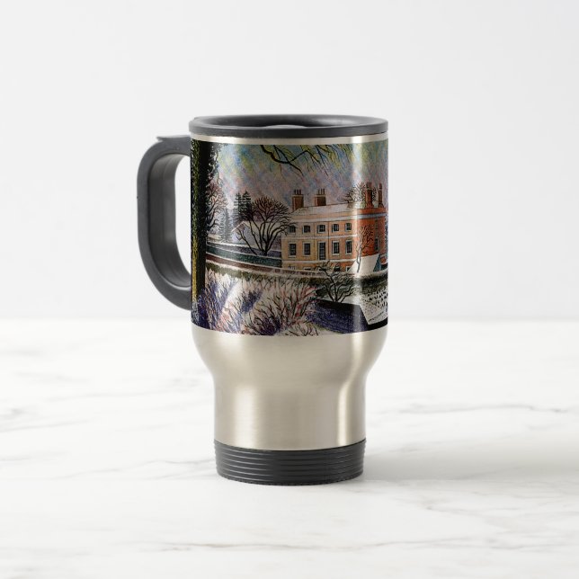Ravilious - Vicarage in Winter,  Travel Mug (Front Left)