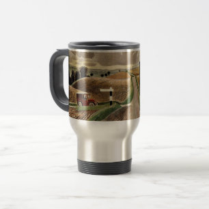 Ravilious--Wiltshire Landscape, fine art painting Travel Mug