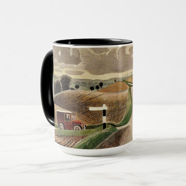 Ravilious--Wiltshire Landscape,  Mug (Front Left)