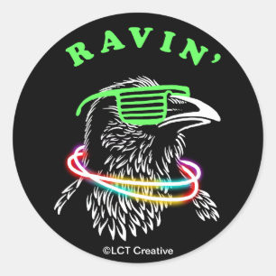 Ravin' Classic Round Sticker