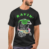 Ravin Raven Rave Party Neon Bird Funny grillmaster