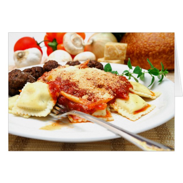 Ravioli And Meatballs (Front Horizontal)