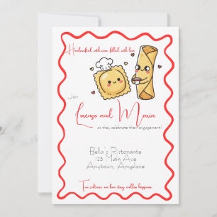 Ravioli Filipino Ravioli & Lumpia Food Engagement Invitation