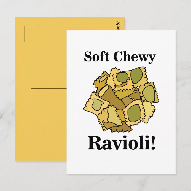 Ravioli Pasta Food Postcard (Front/Back)
