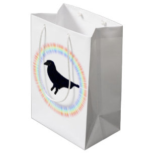 Ravishing raven rainbow medium gift bag