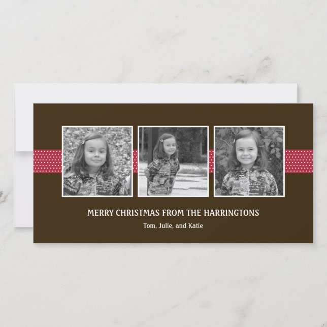 Ravishing Ribbons Holiday Card/ Christmas Card (Front)