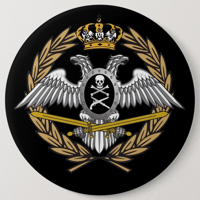 Ravnogorski Pokret 6 Cm Round Badge (Front)