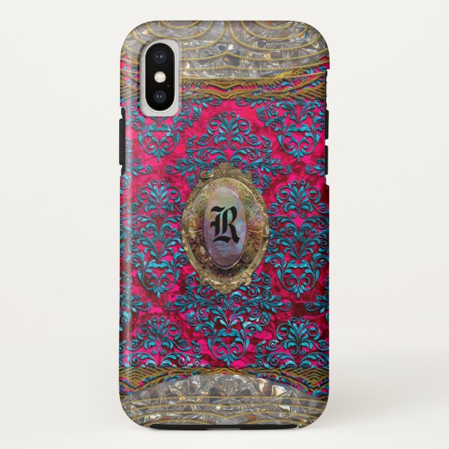 Ravone Damask Baroque Monogram Case-Mate iPhone Case (Back)