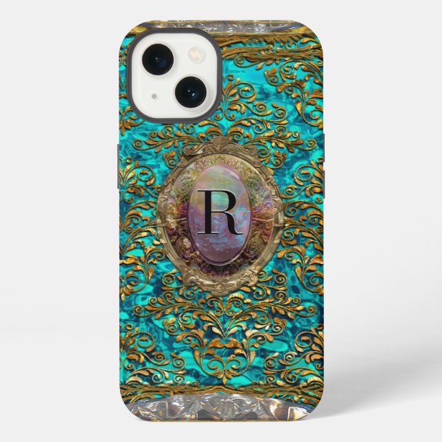 Ravone Damask Baroque Monogram iPhone Case (Back)