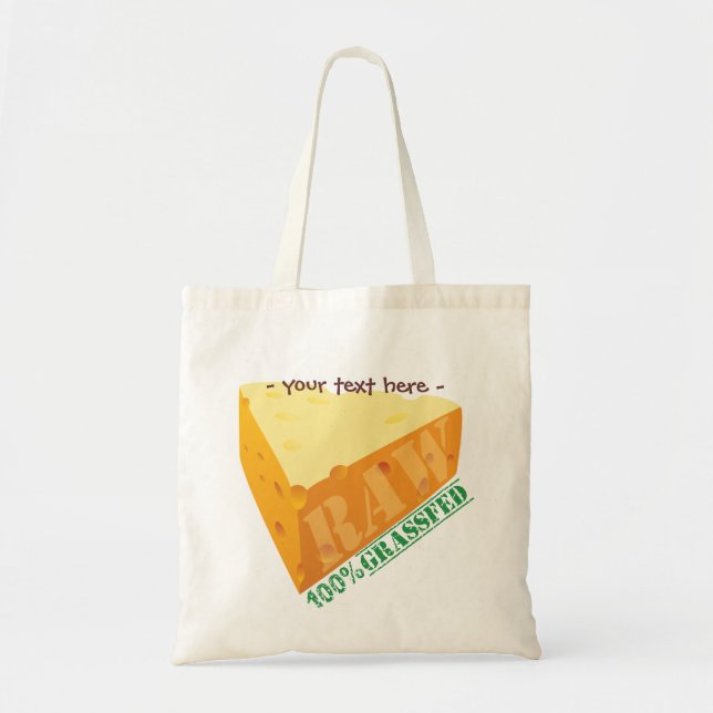 Raw Cheese Organic Planet Reusable Canvas Bags (Front)